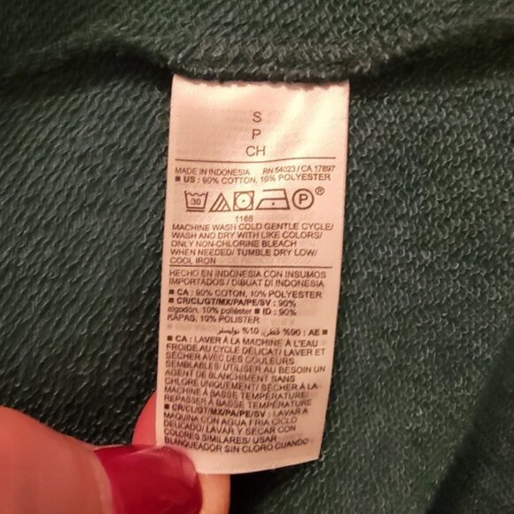 Green Old Navy Men's French Terry Short Sleeve Sweatshirt - Picture 6 of 6